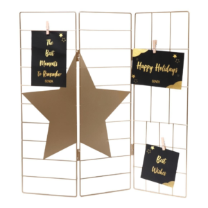 SENZA Kartenhalter Stern gold 50 cm