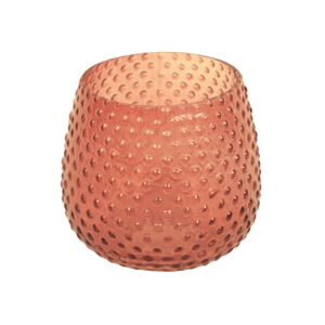 Theelichthouder Bubble oranje 8 cm