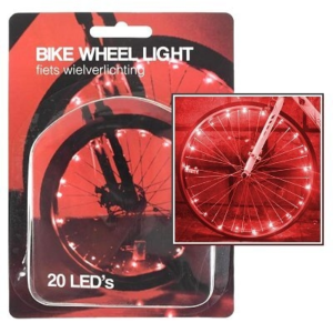 Fiets wielverlichting spaakverlichting 20 leds rood