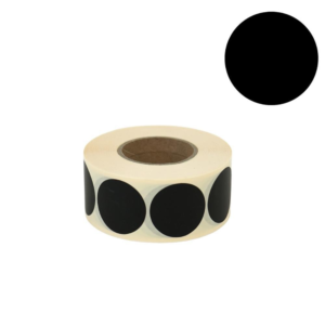 Stickers op rol zwart 35 mm 1000 stuks