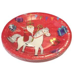 Wegwerp bordjes Sinterklaas 15 stuks
