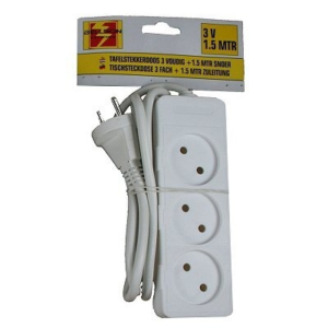 Contactdoos zonder randaarde 3 voudig