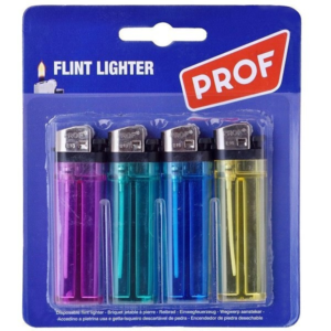 Aansteker wegwerp Prof 4 stuks
