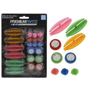 Fiets spaak kralen reflector set 21 dlg