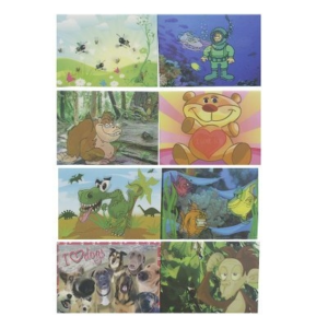 Bewegende 3d kaarten 8 stuks assorti