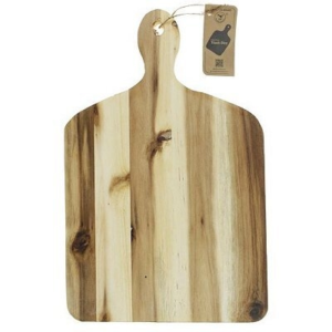 Snijplank serveerplank met handvat acacia hout 30x20 cm