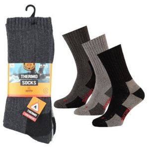 Thermosokken Super wol grijs tinten 35-38 Apollo 3 pr.