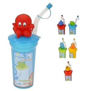 Drinkbeker met rietje dier