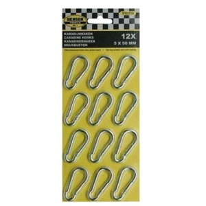Karabijnhaken 12 stuks