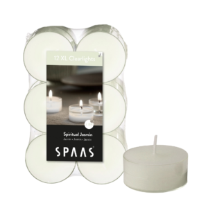 (R) Spaas maxi geur theelichten Spiritual Jasmin 6 cm set van 12