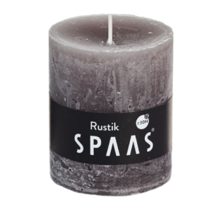 (R) Spaas stompkaars rustiek taupe 7 x 8 cm