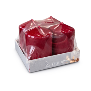Gala stompkaars bordeaux 4,5 x 7,5 cm set van 4