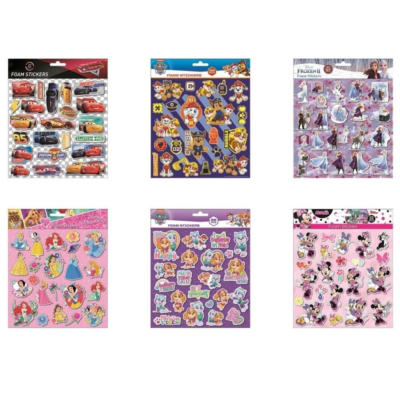 Sticker vellen 24 cm assorti