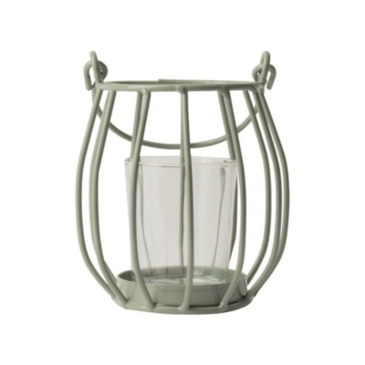 Gusta lantaarn kaarsenhouder groen 11 cm