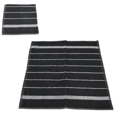 Keukendoek grijs wit  gestreept 49 cm