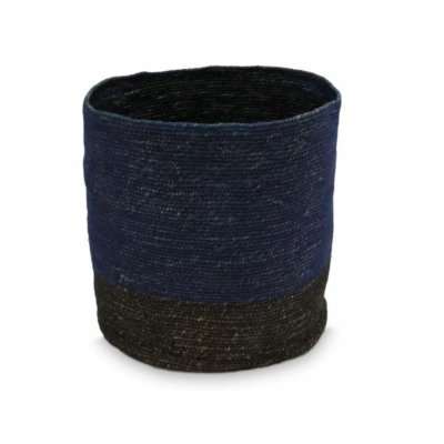 Vtwonen opbergmand zwart donkerblauw 25 cm