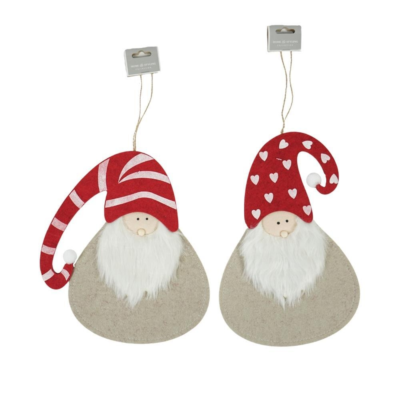 Home & Styling kersthanger gnome 30 cm assorti
