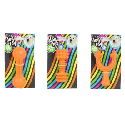 Hondenspeelgoed oranje 11,5 cm assorti
