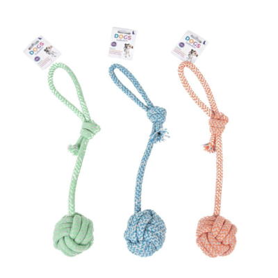 Hondenspeelgoed knoopbal 45 cm 3 assorti