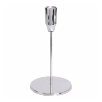 Kandelaar zilverkleurig 19,5 cm