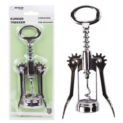 Siphon Korkenzieher Metall Chrom