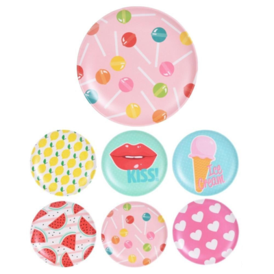 Bord melamine 20 cm assorti