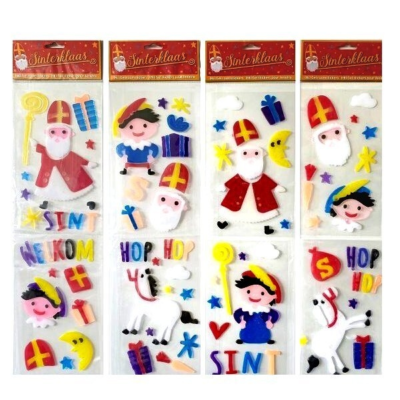 Sinterklaas gel raamstickers