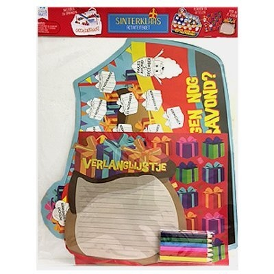 Sinterklaas activiteiten kleur sticker set 33-delig