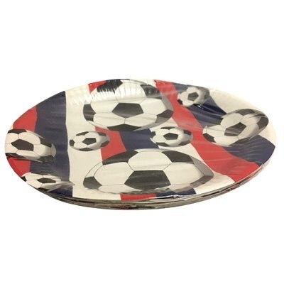 Borden wegwerp karton voetbal 8 stuks