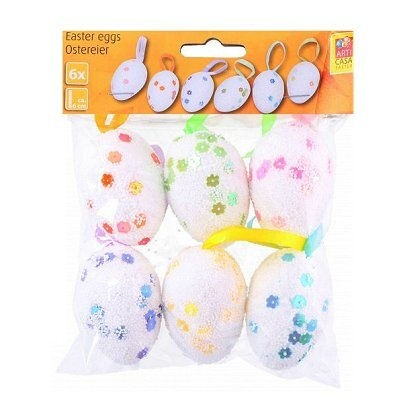 Decoratie paaseieren foam 6 st
