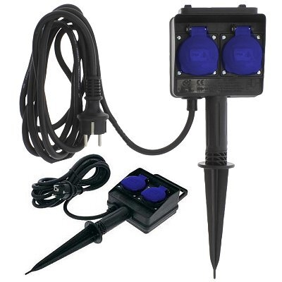 Tuincontactdoos 2 voudig actie