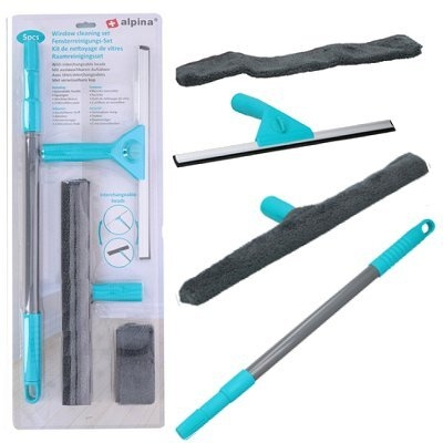 Raamwisser met steel set 5 dlg