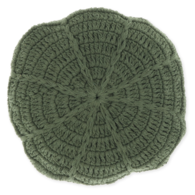 Unique Living kussen Dora donkergroen Ø 45 cm