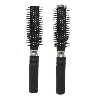 Haarborstel rond zwart zilver Lifetime