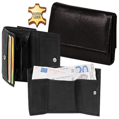 Portemonnee klein leer zwart Rimbaldi