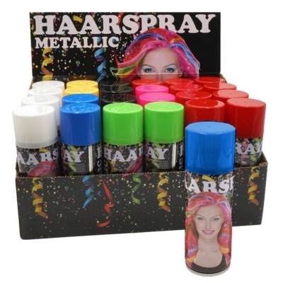 Haarspray blauw feest Carnaval spuitbus 250 ml