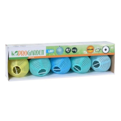 Tuinslinger lampionnen solar LED 450 cm gekleurd