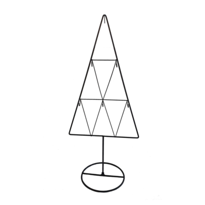 Weihnachtsbaum mit Haken Metall schwarz 61 cm