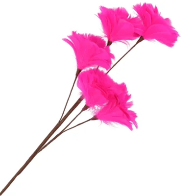 Kunsttak Feather bloemen fuchsia 85 cm