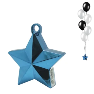 Ballongewicht Ster blauw 10 cm