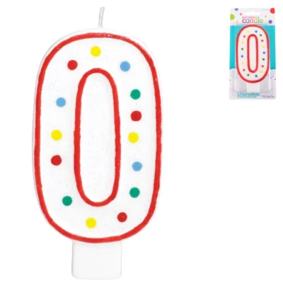 Amscan taartkaars party cijfer 0 13 cm