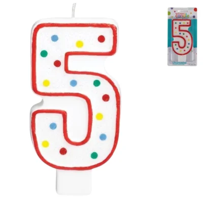 Cijferkaars 5 jaar 13,5 cm