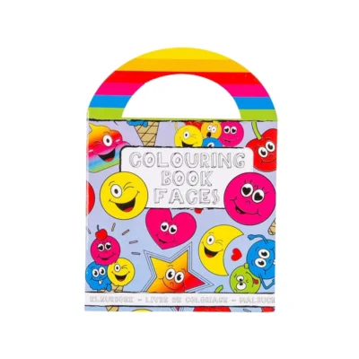 Kleurboek met stickers Faces 13 cm