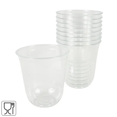 Wegwerpbekers U-vorm transparant 50 stuks