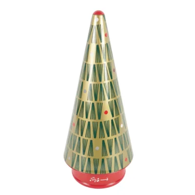 Muziekdoos Kerstboom metaal 28 cm