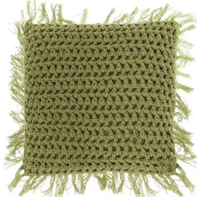 Unique Living kussen Tufo olive green 45 x45 cm