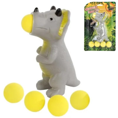 DinoWorld dinosaurier popper mit 5 bällen 14 cm