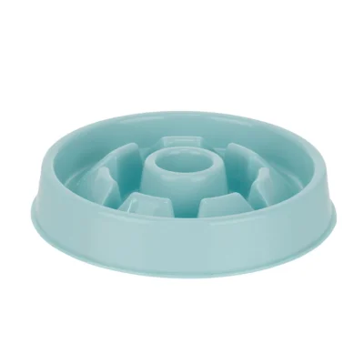 Relaxdays honden anti-schrok voerbak rond 3 blauw 21 cm