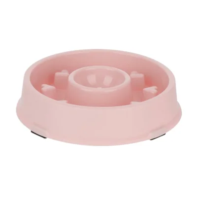 Relaxdays honden anti-schrok voerbak hartjes roze 19,5 cm
