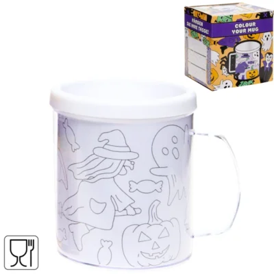 Kleur je eigen beker Halloween 250 ml